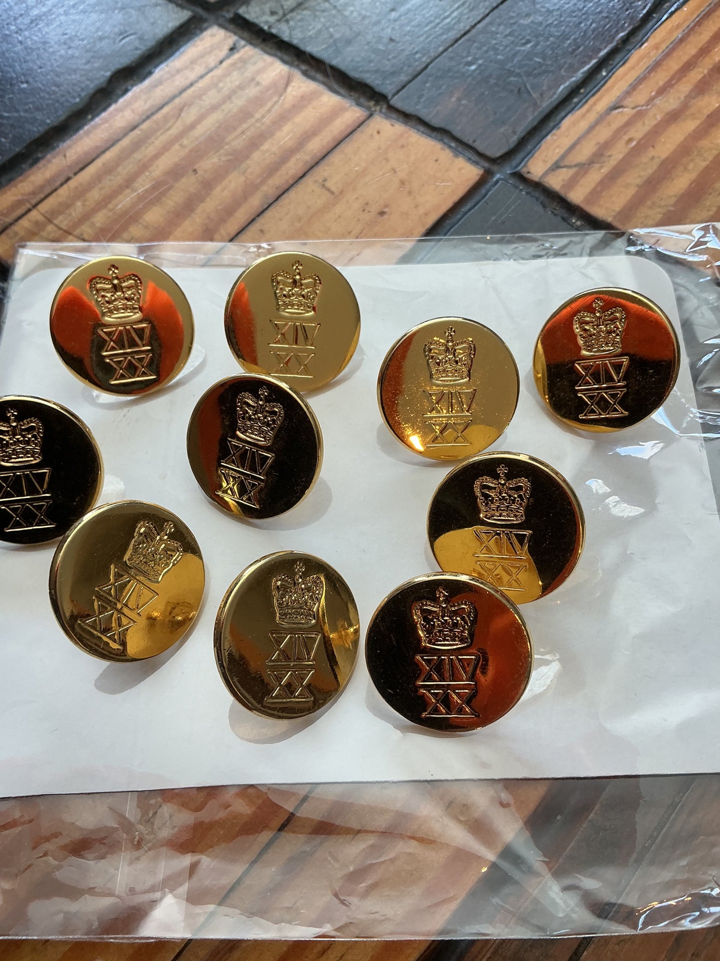 Lot of 10 British 14TH/20TH KING'S HUSSARS  BUTTONS