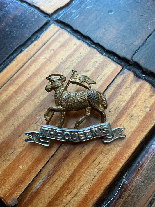 British Queens Royal West Surrey (Queen’s) Regiment Collar Badge