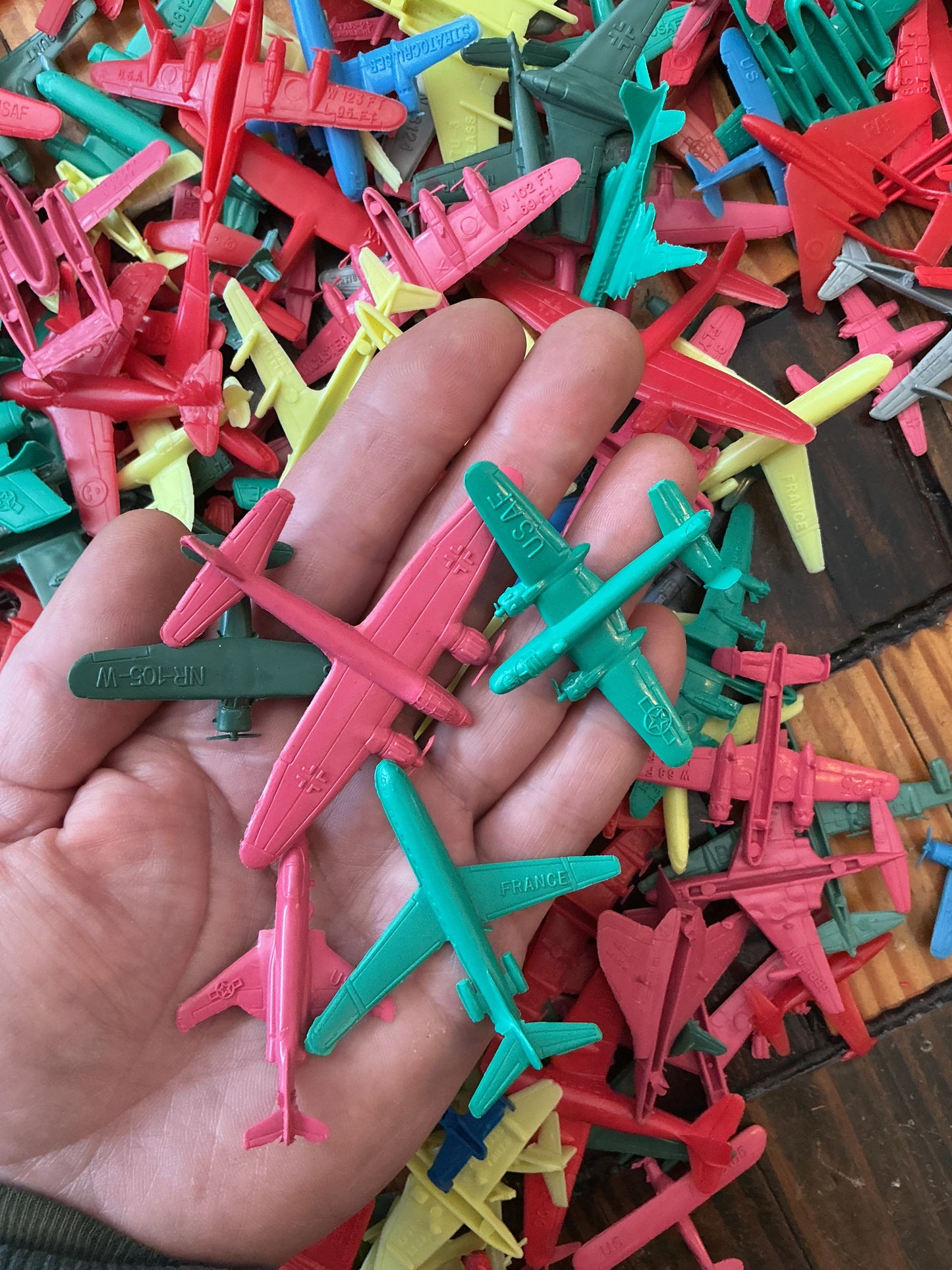 Lot of 170 Plastic miniature Toys Planes 1960’s
