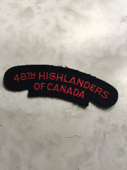 48th Highlanders of Canada shoulder flash