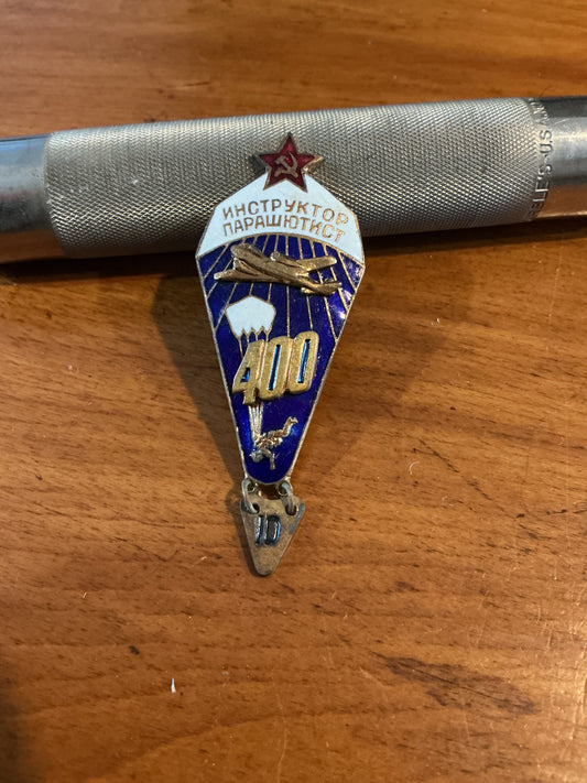 Vintage 1980s Soviet Paratrooper Instructor Badge