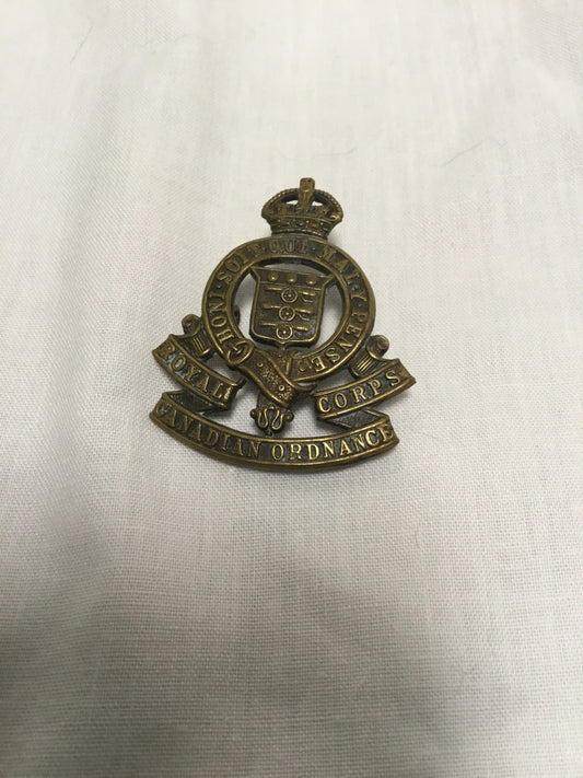 WW11 Royal  Canadian ordinance corps  badge, kings crown