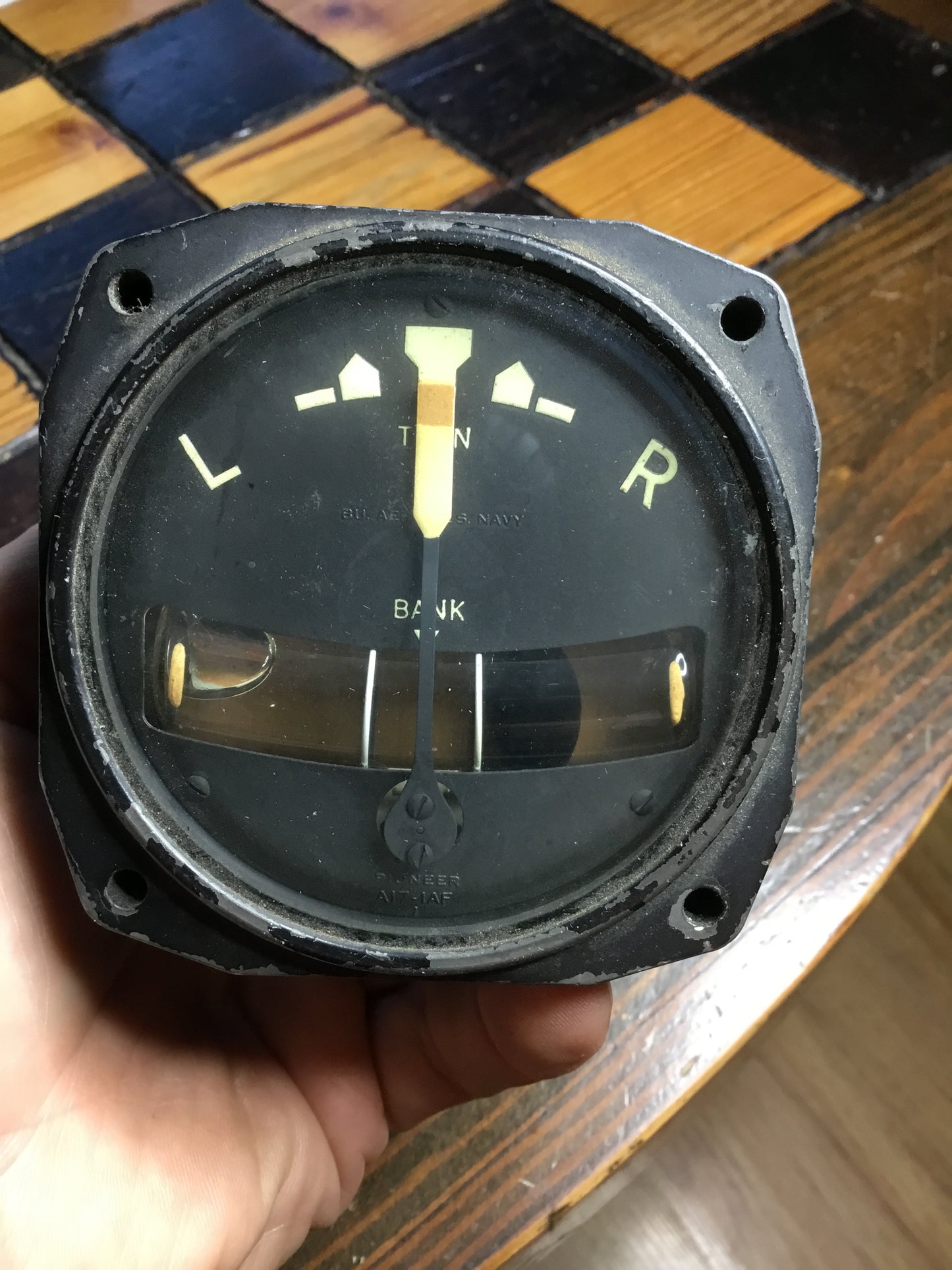 U.S.  Navy Bendix Pioneer Turn and Slip / Turn and Bank Indicator