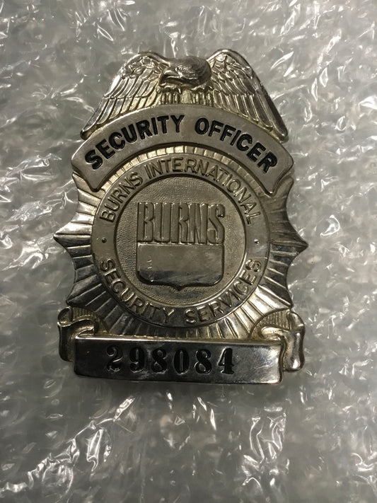 Vintage Burns International Security Services Officer Badge.