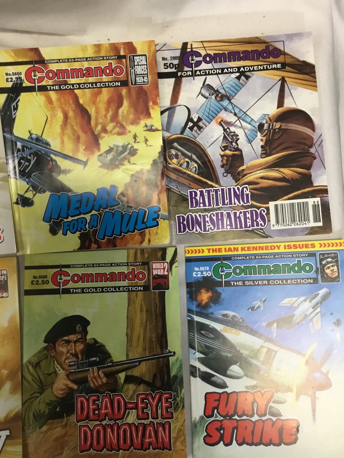 Lot of 8 British Commando war story comics