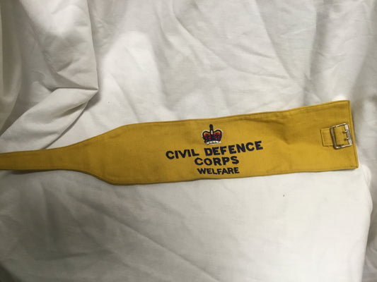 British Civil Defence Arm Band , Queens Crown