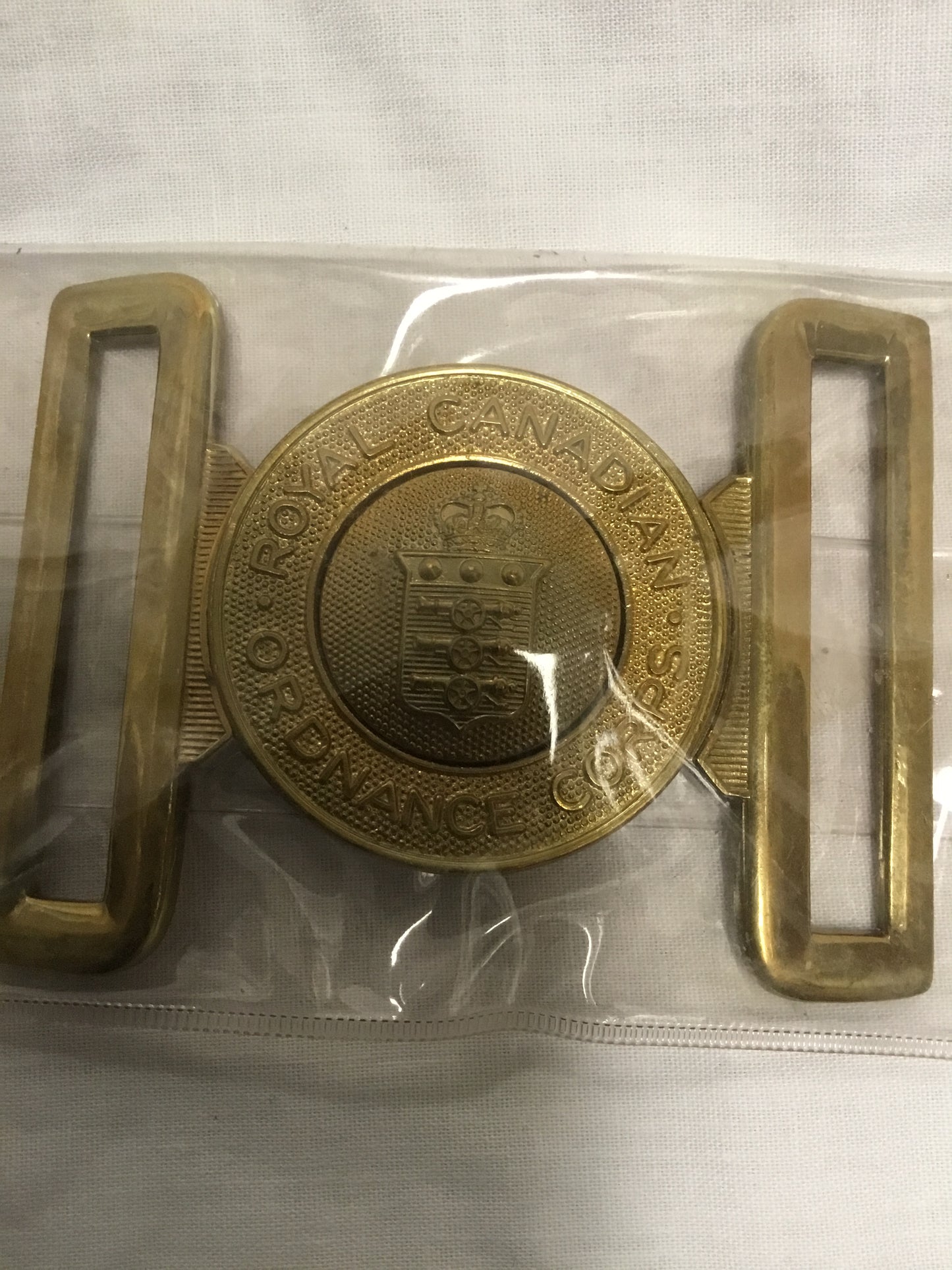 Royal Canadian Ordnance Corps Brass Belt Buckle