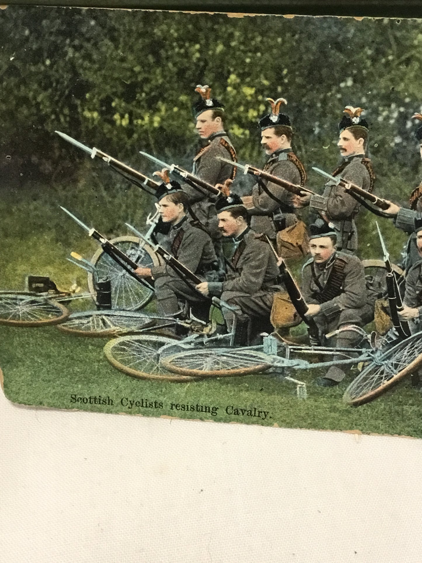 Scottish Cyclists Resisting Cavalry POST CARD