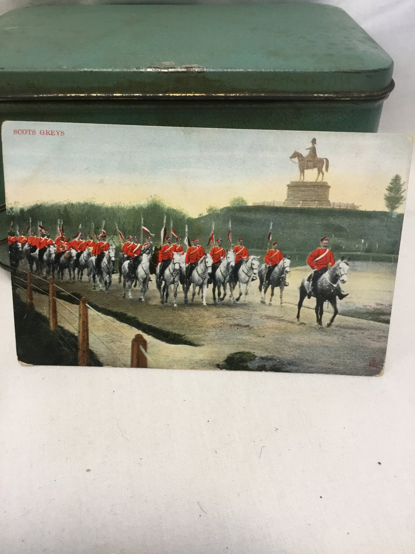 Scots Greys On Horse back POST CARD