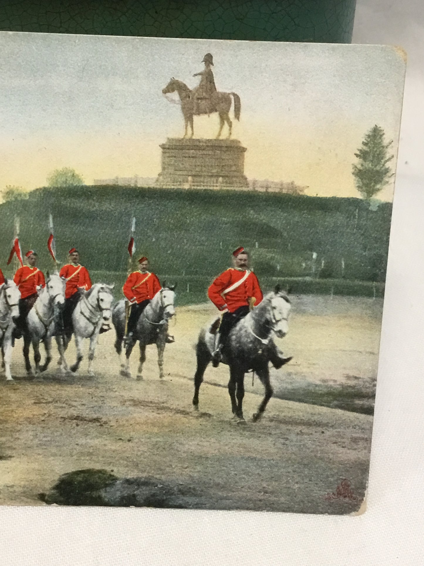 Scots Greys On Horse back POST CARD