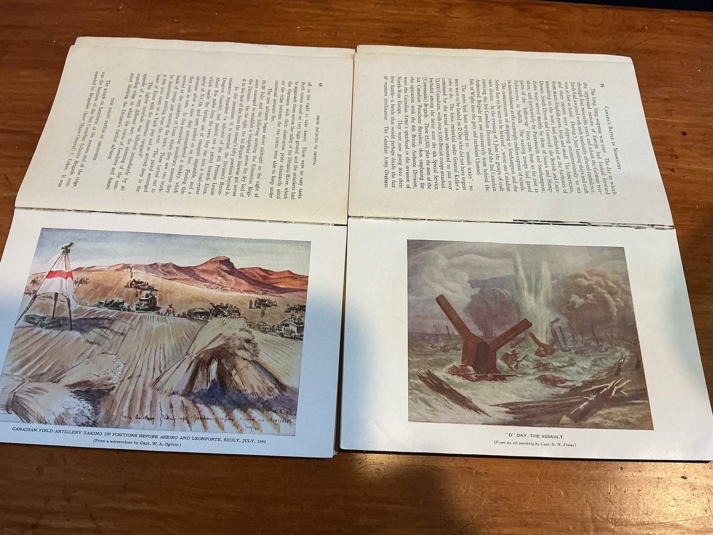 2 Books Canadian Army at War No2 and 3 1943-44