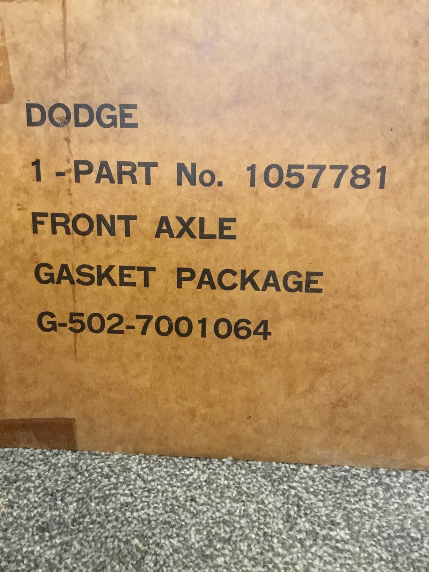 Vintage  Dodge WC Front Axle Gasket Kit Unopened