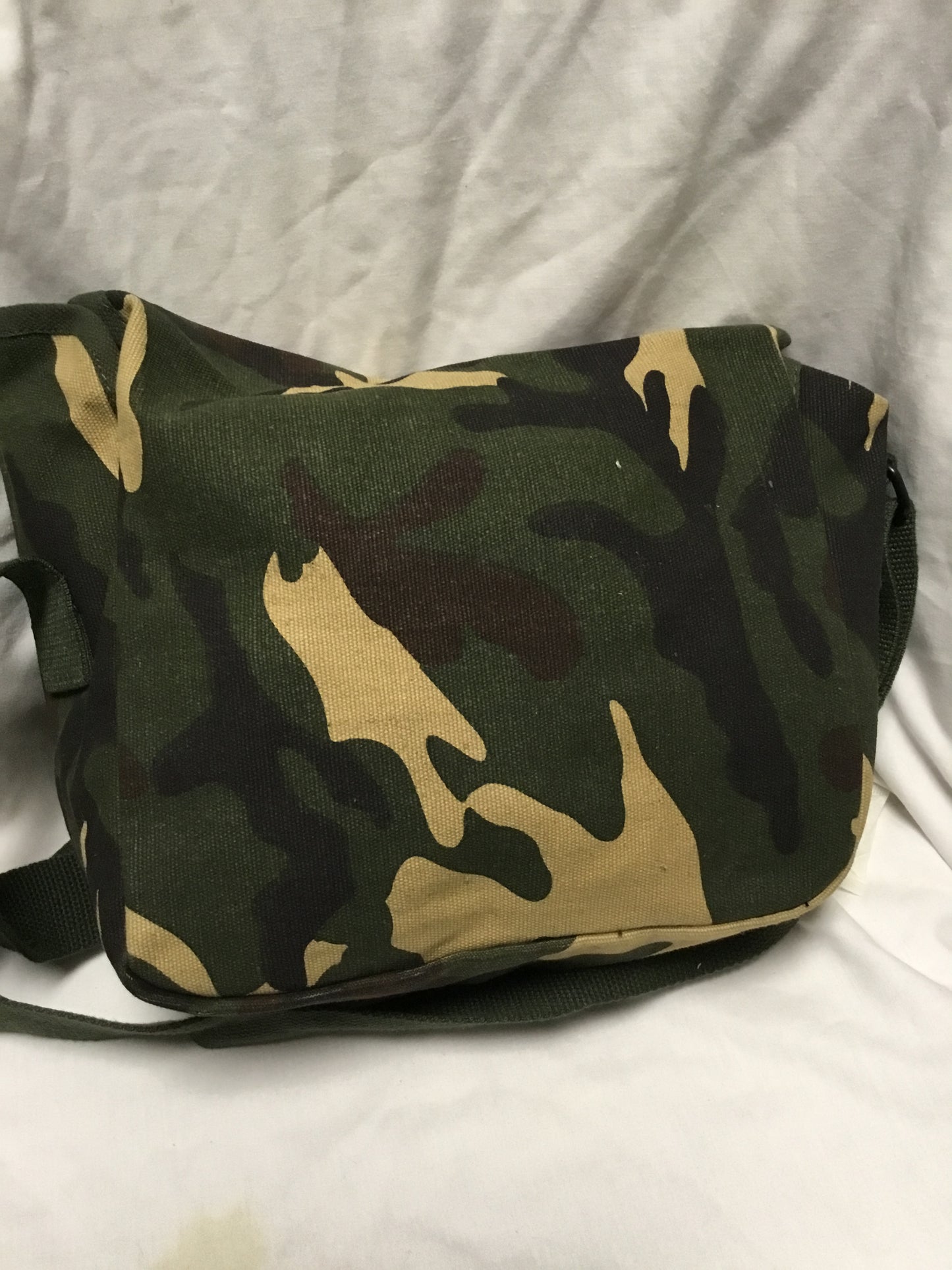 New Camouflage Woodland Haversack with Adjustable Strap