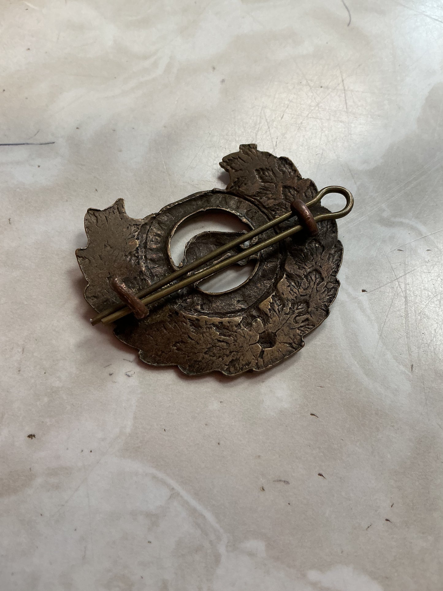 WW1 Theatre-Made (CEF) CANADIAN ENGINEERS Hat Cap Badge