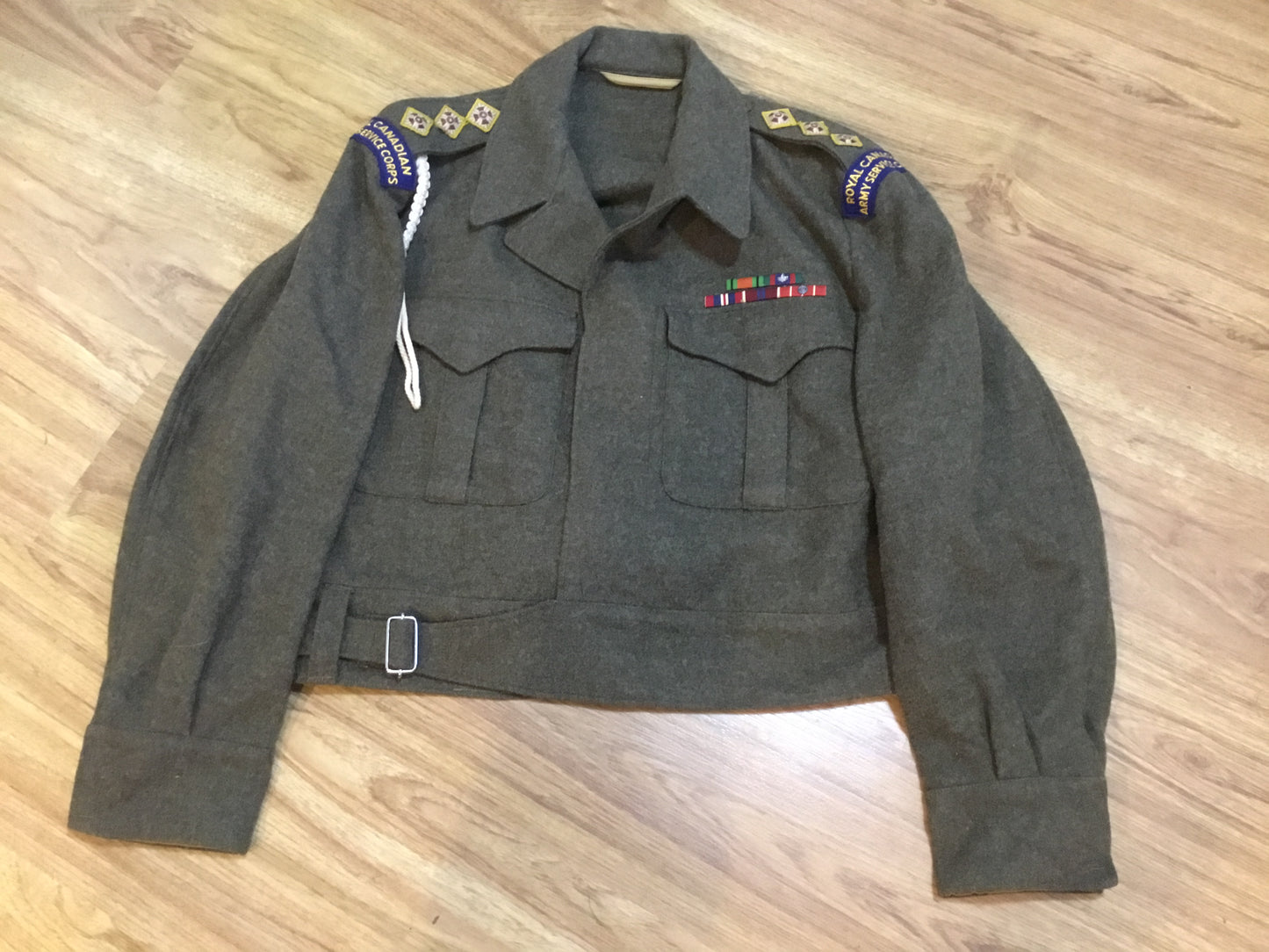 Post War Battle Dress Tunic , Royal Canadian army service corps