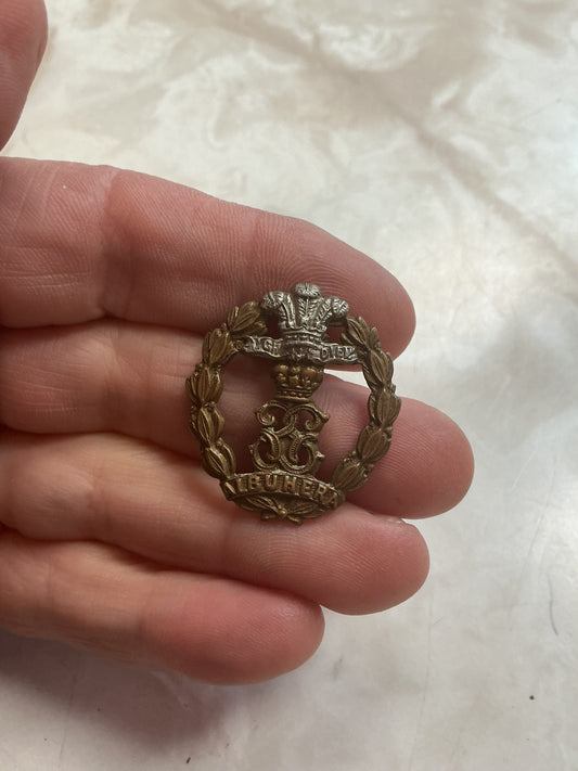 War Time British Middlesex Regiment Collar Badge