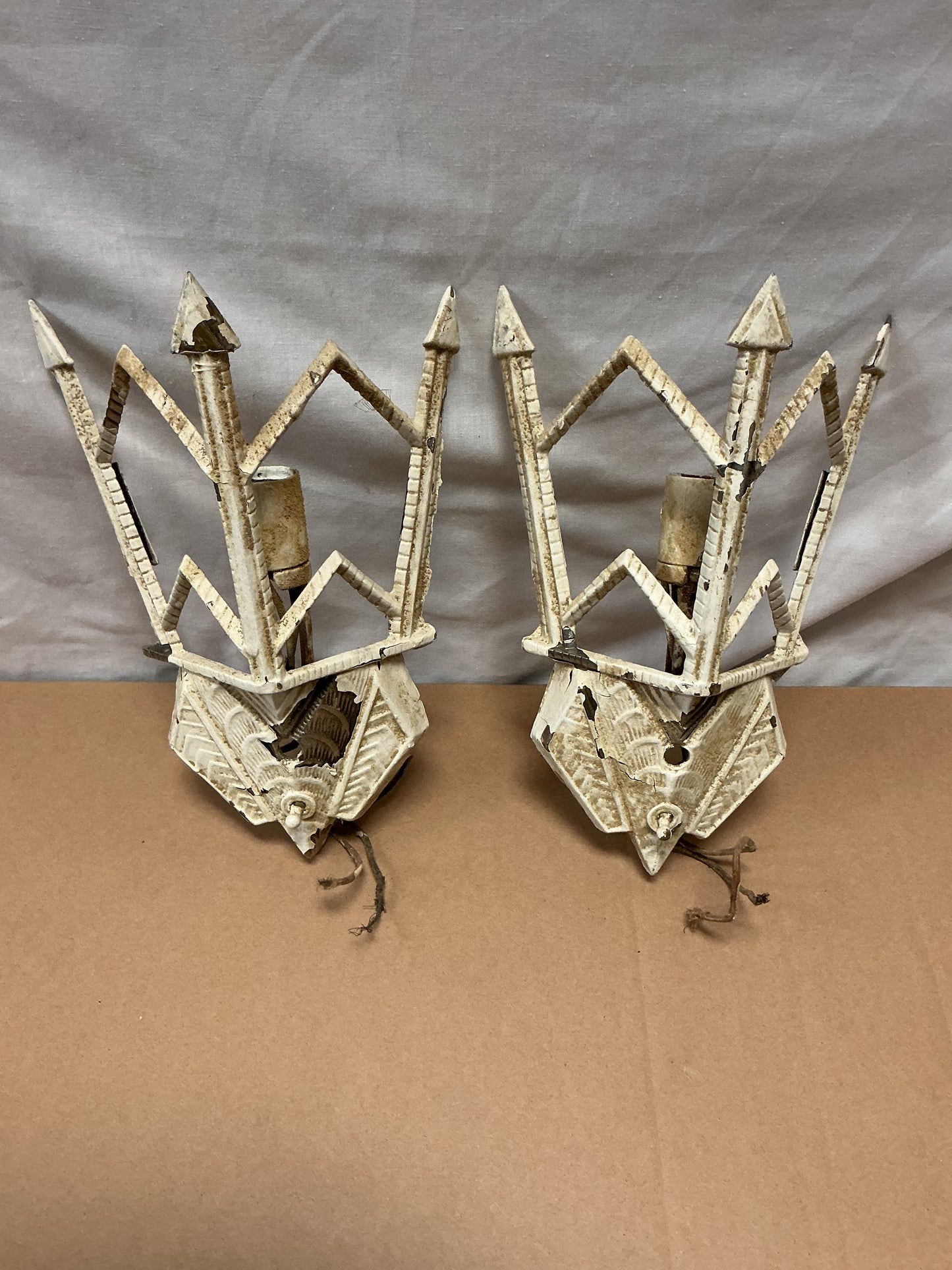 Pair of 1930s- 40s Art Deco Style Sconces
