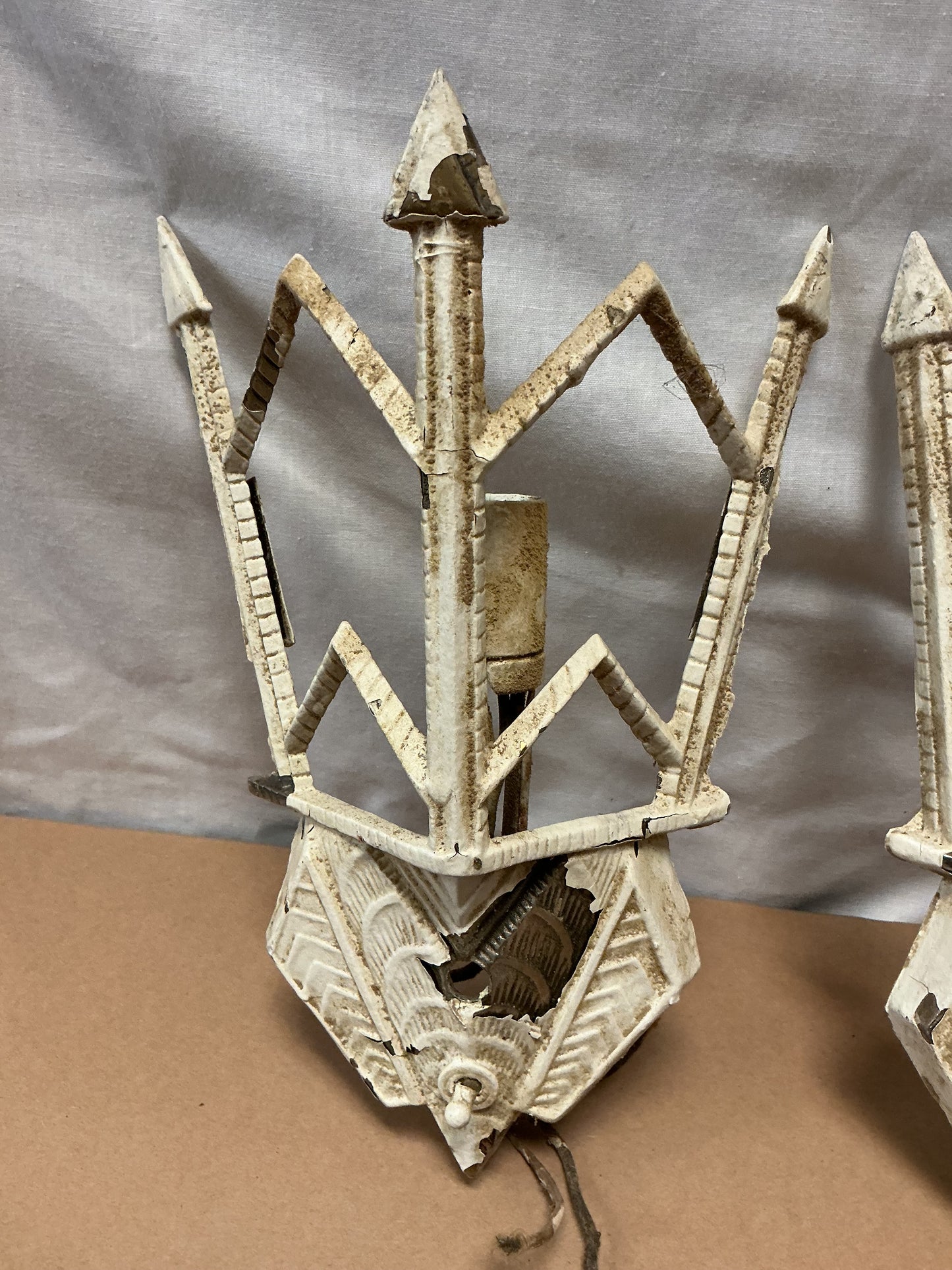 Pair of 1930s- 40s Art Deco Style Sconces