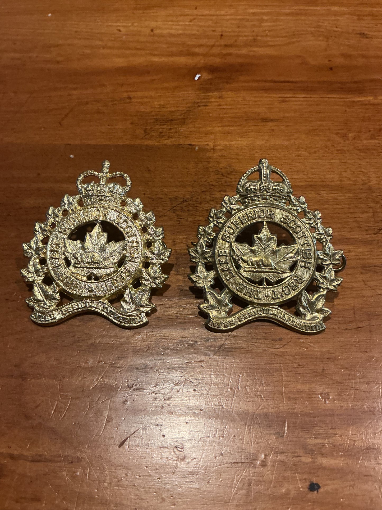 Lot of Two Lake Superior Scottish Regiment Badges