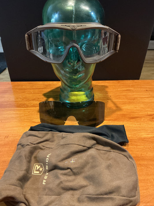 CANADIAN Military ARMY Revision BALLISTIC GOGGLES WITH dark and clear lens