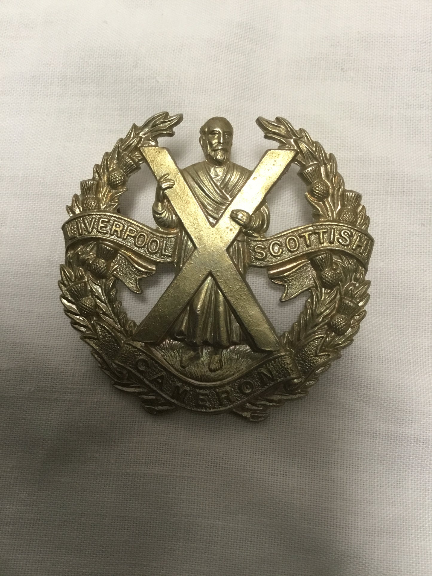 WW2 Liverpool Scottish Cameron Highlanders Cap Badge