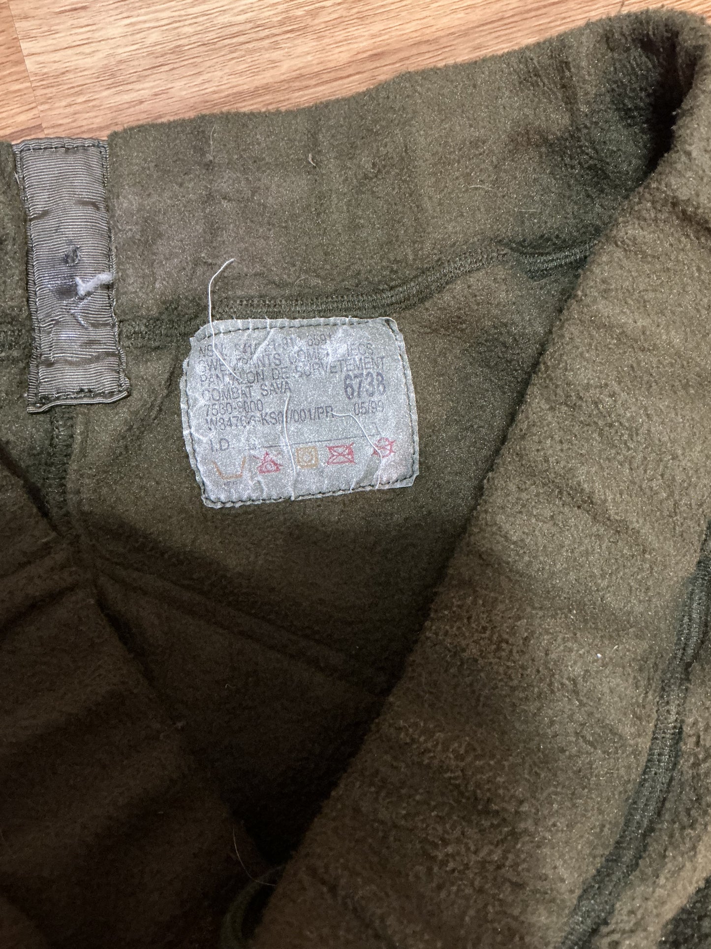 Vintage Canadian Forces Polar Fleece Pants  Large Short