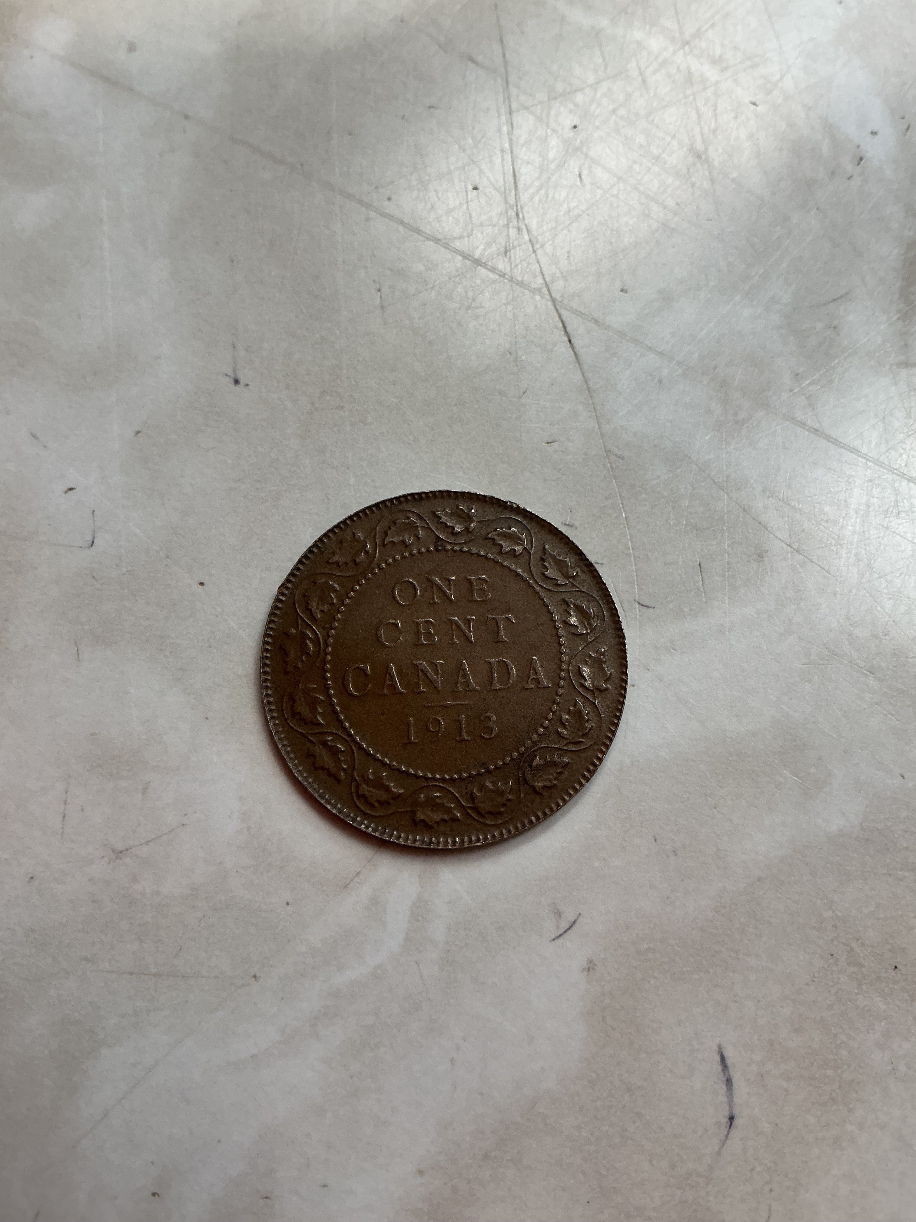 1913 Canada One 1 Cent George V Large Penny Coin. Ungraded . – Roy's ...