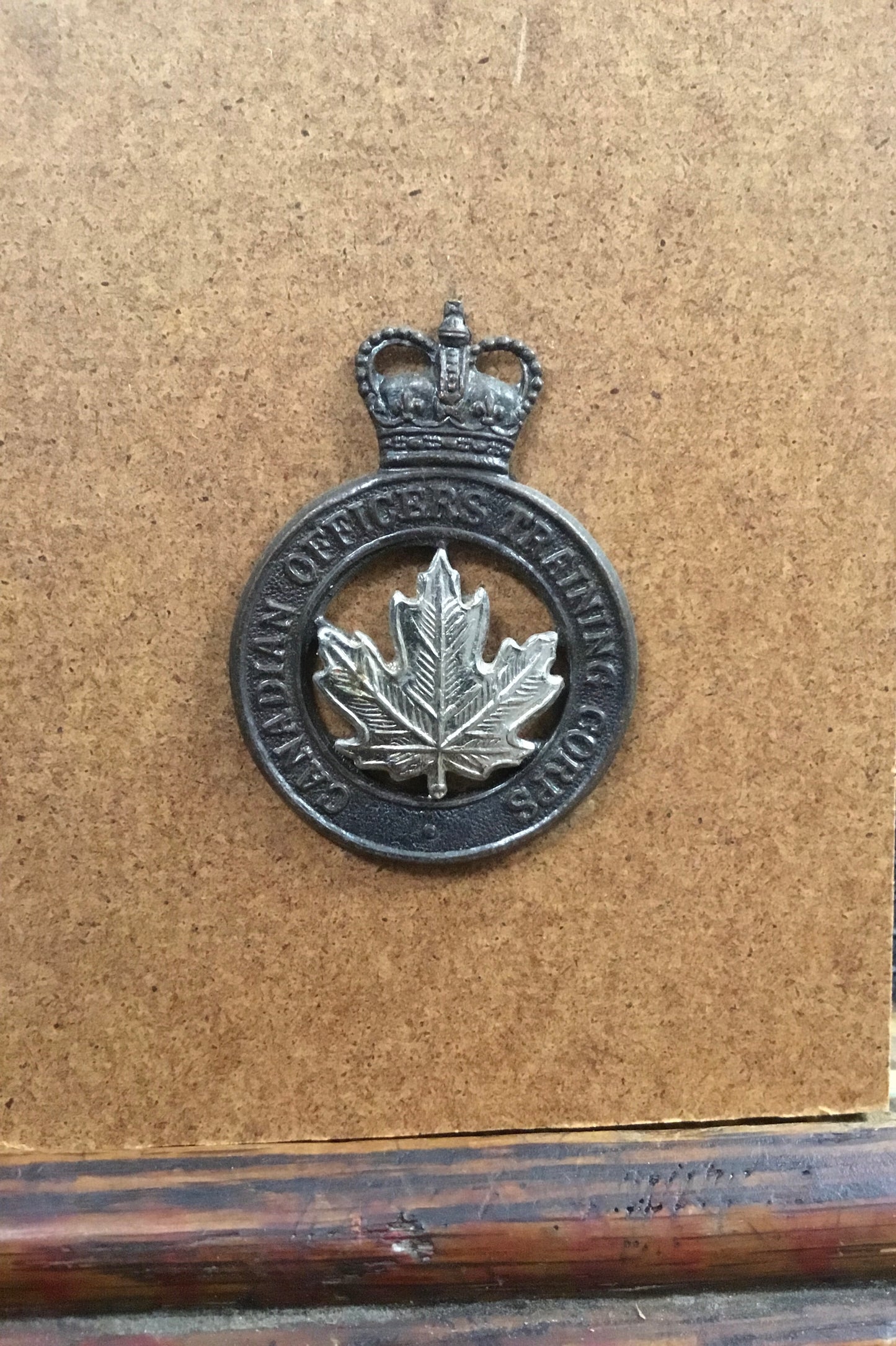 Canadian COTC Officer Training  Badge Queens Crown