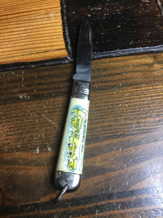 Novelty Pocket knife with Manitoulin Island Map , made in Germany