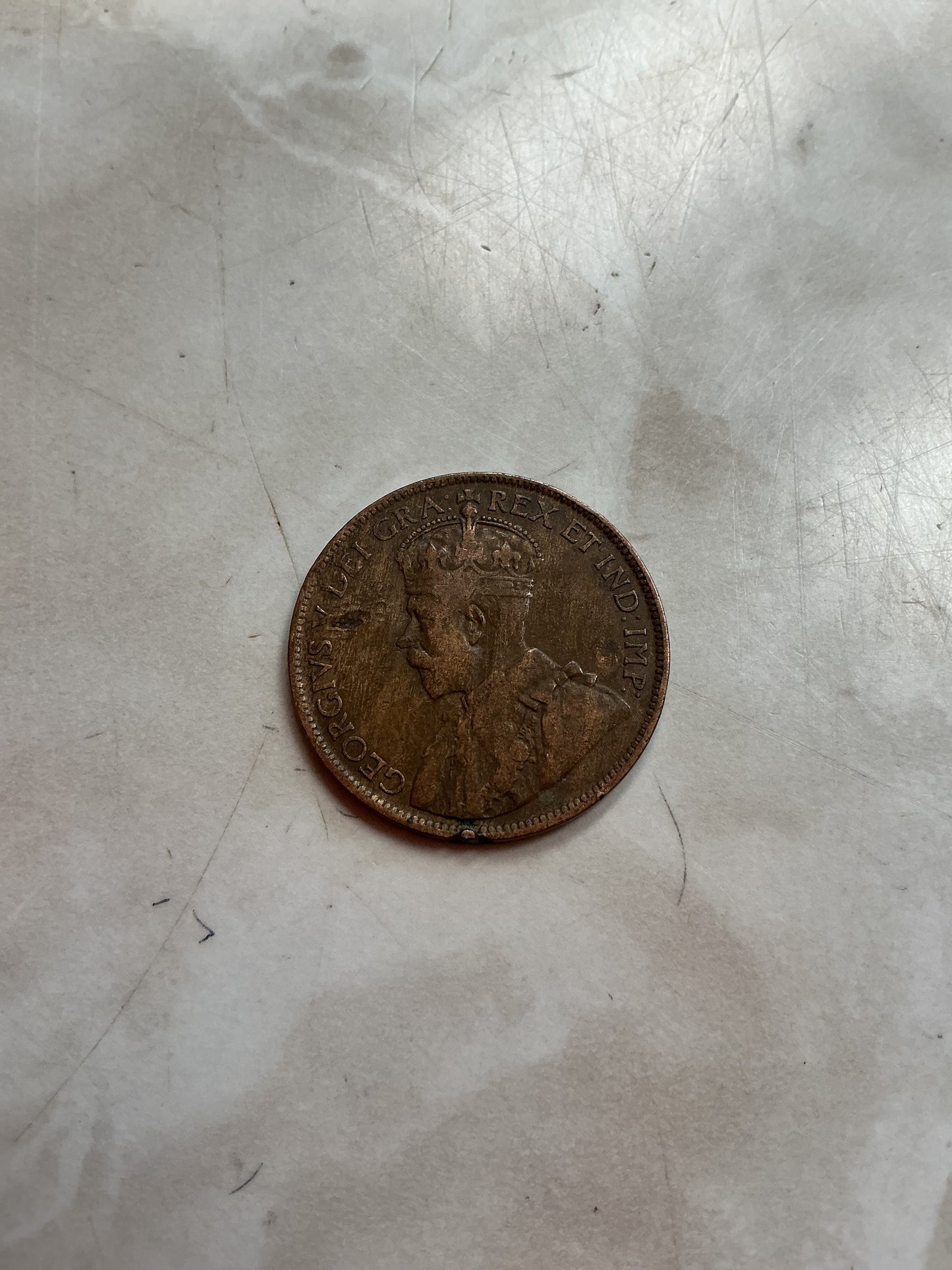1915 Canada One 1 Cent George V Large Penny Coin. Ungraded .