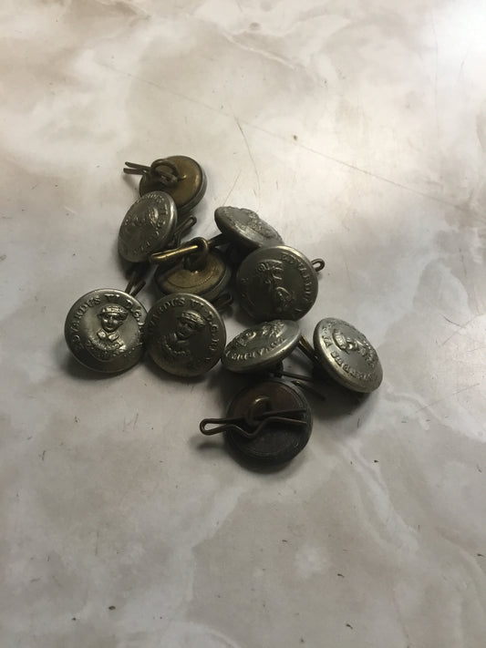 Lot of 10 King Edward  VI. D.G. Rex F Buttons