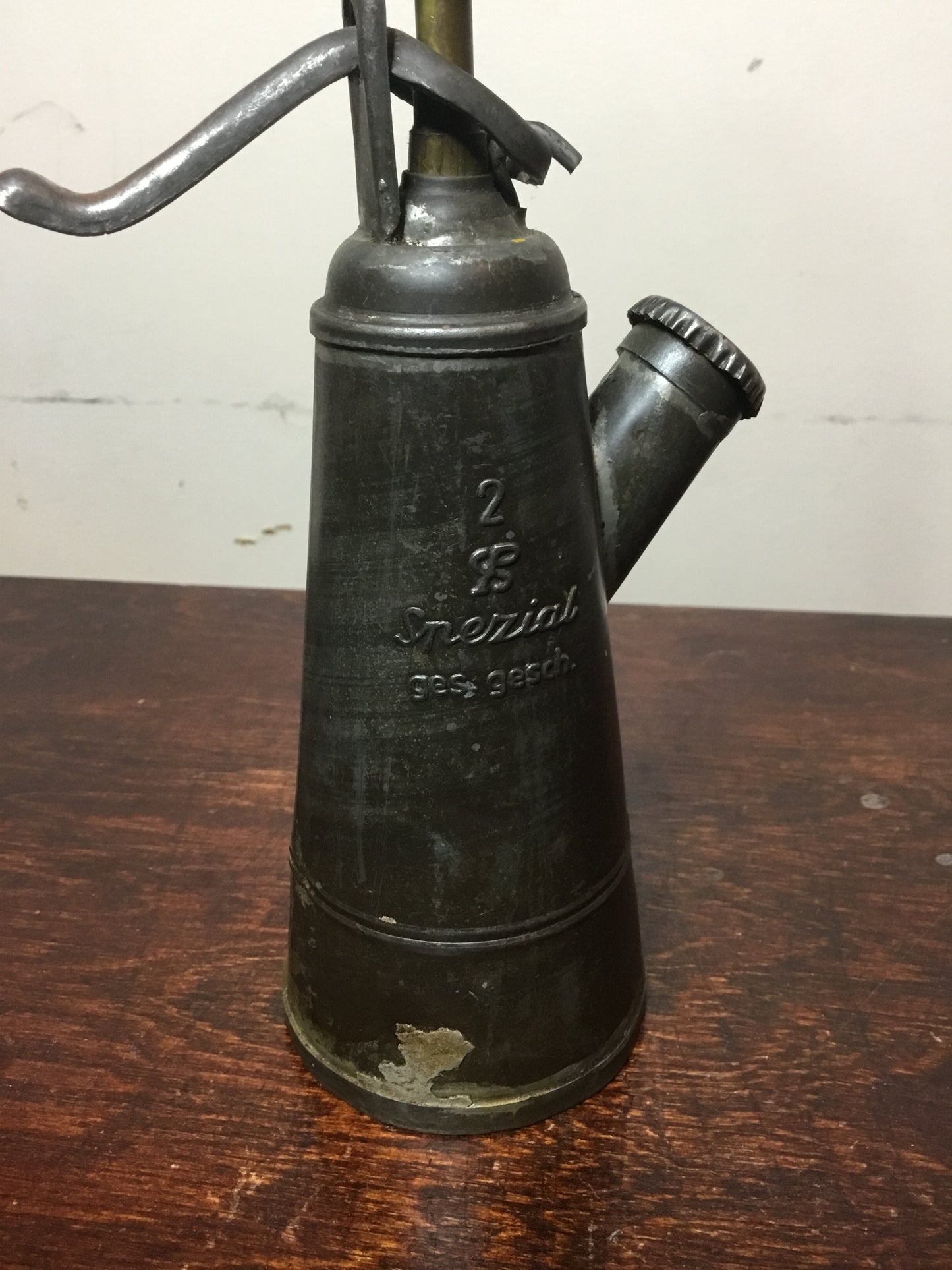 Early Vintage oil Can , extra long spout