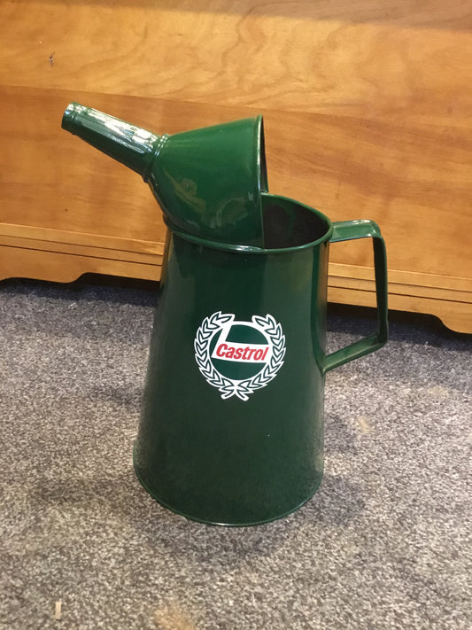 Large Vintage Castrol Oil spout Can  1 gallon