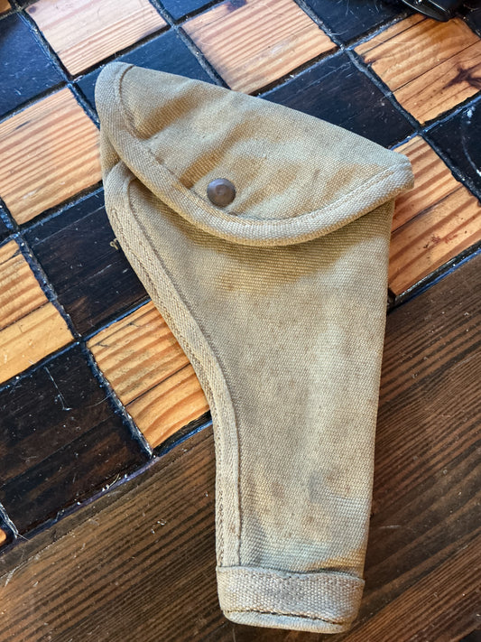 WW11 CANADIAN WW2 P37 KHAKI WEBLEY HOLSTER 1943