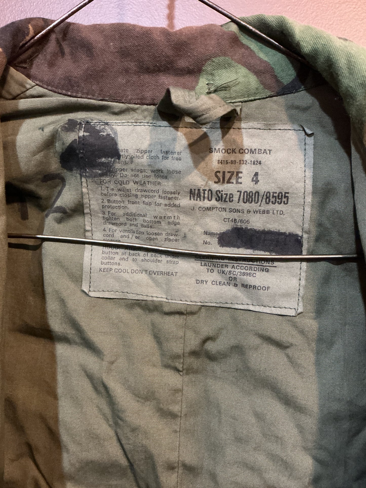 British DPM Jump Smock with crotch Flap , Medium