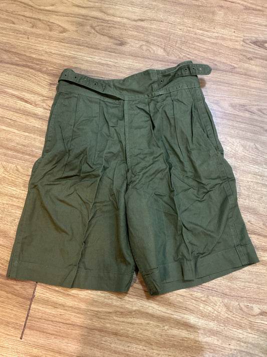 1950s-60s British Olive Drab Shorts waist 30