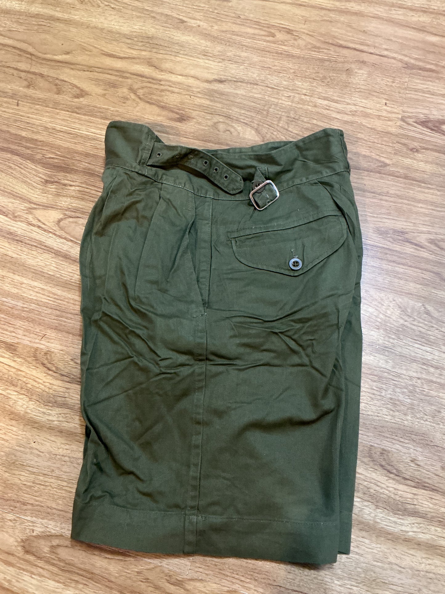 1950s-60s British Olive Drab Shorts waist 30