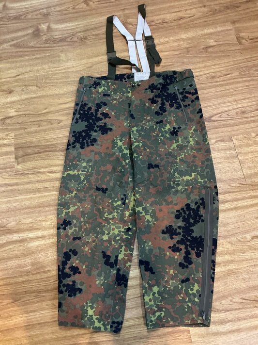German Flecktarn Pattern Wet Weather Bib overalls