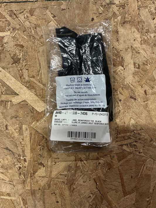 New Canadian Military Black Sock Liners size Medium