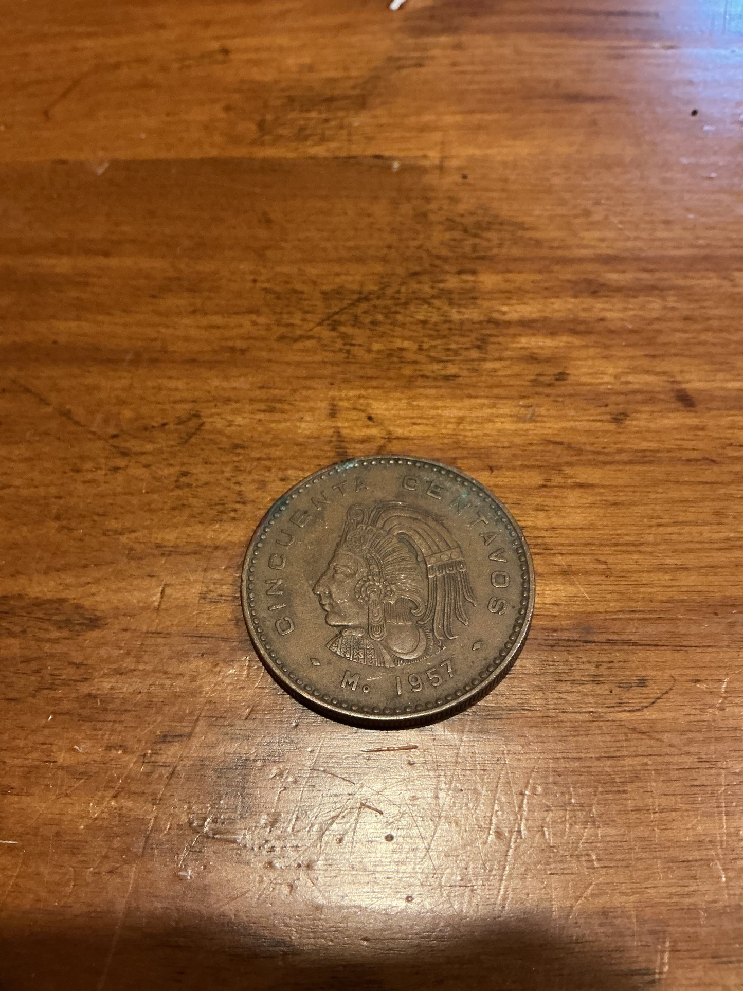 1957  Mexico 50 Centavos