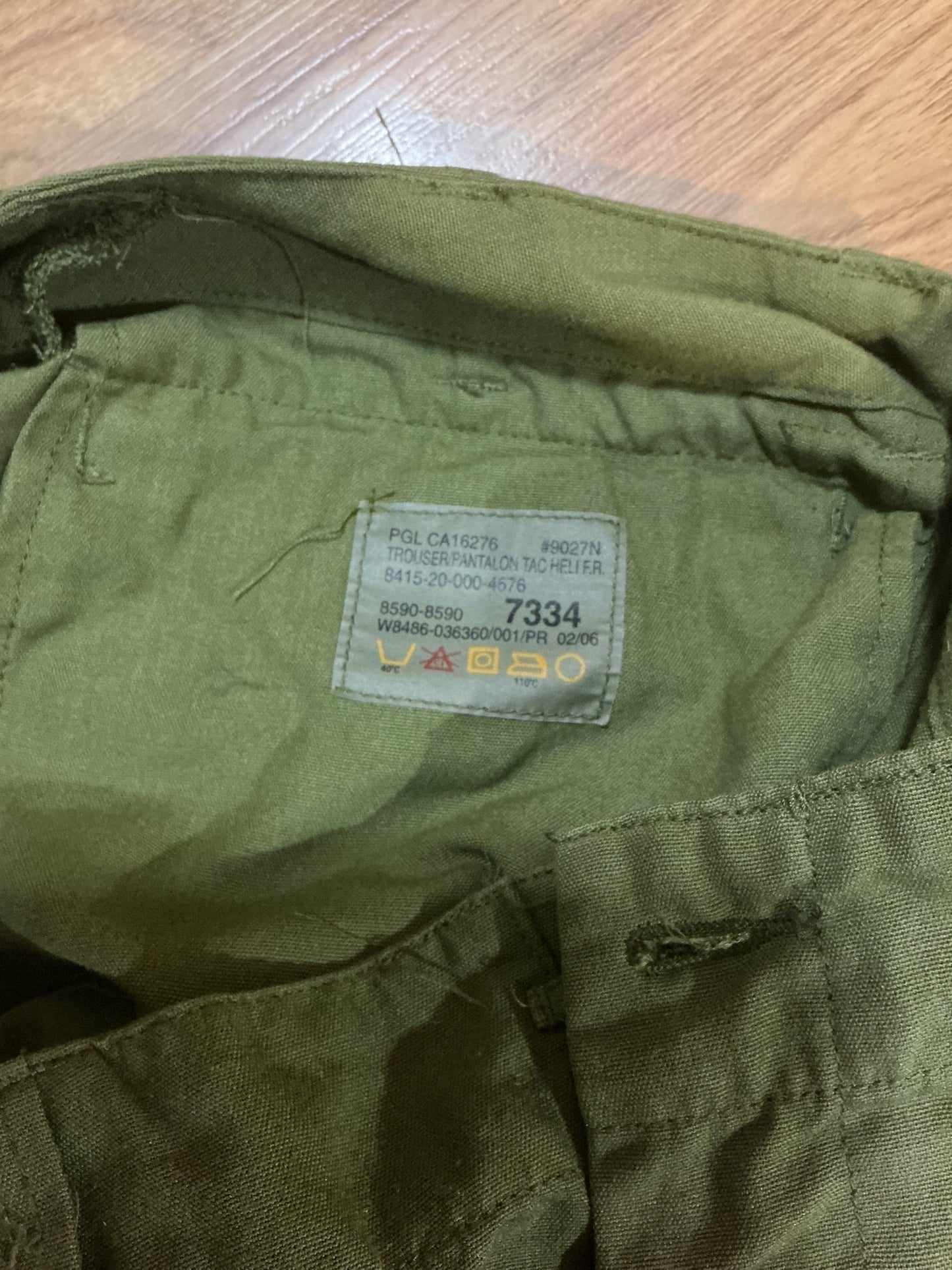 Canadian forces Helicopter Crew Pants, Military Size is 73/34 or waist 34 inches