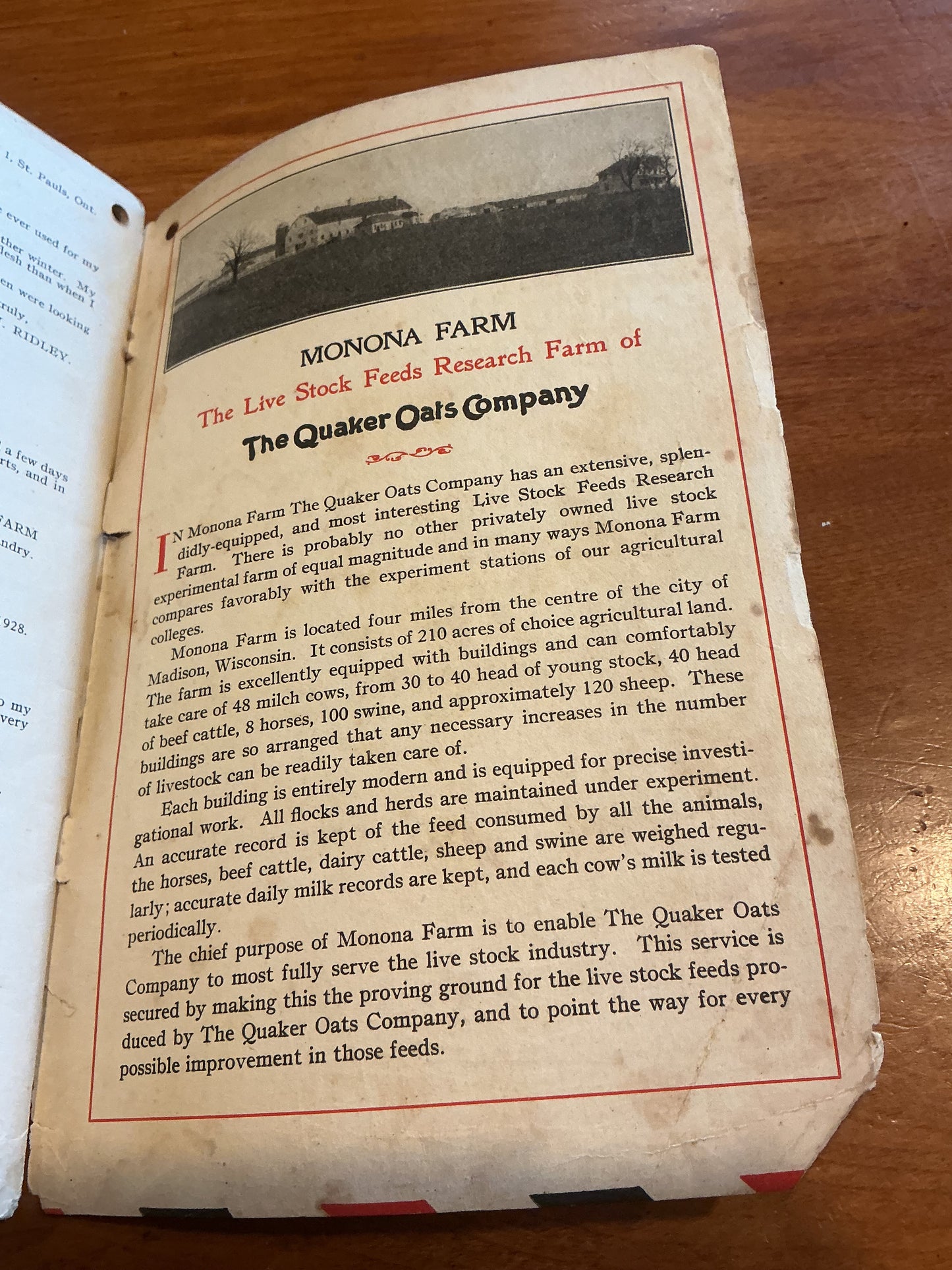 The Dairy Cow and Bacon Hog Booklet by The Quaker Oats Company