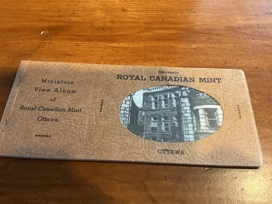 Miniature postcard album of the Royal Canadian mint Ottawa 1950s