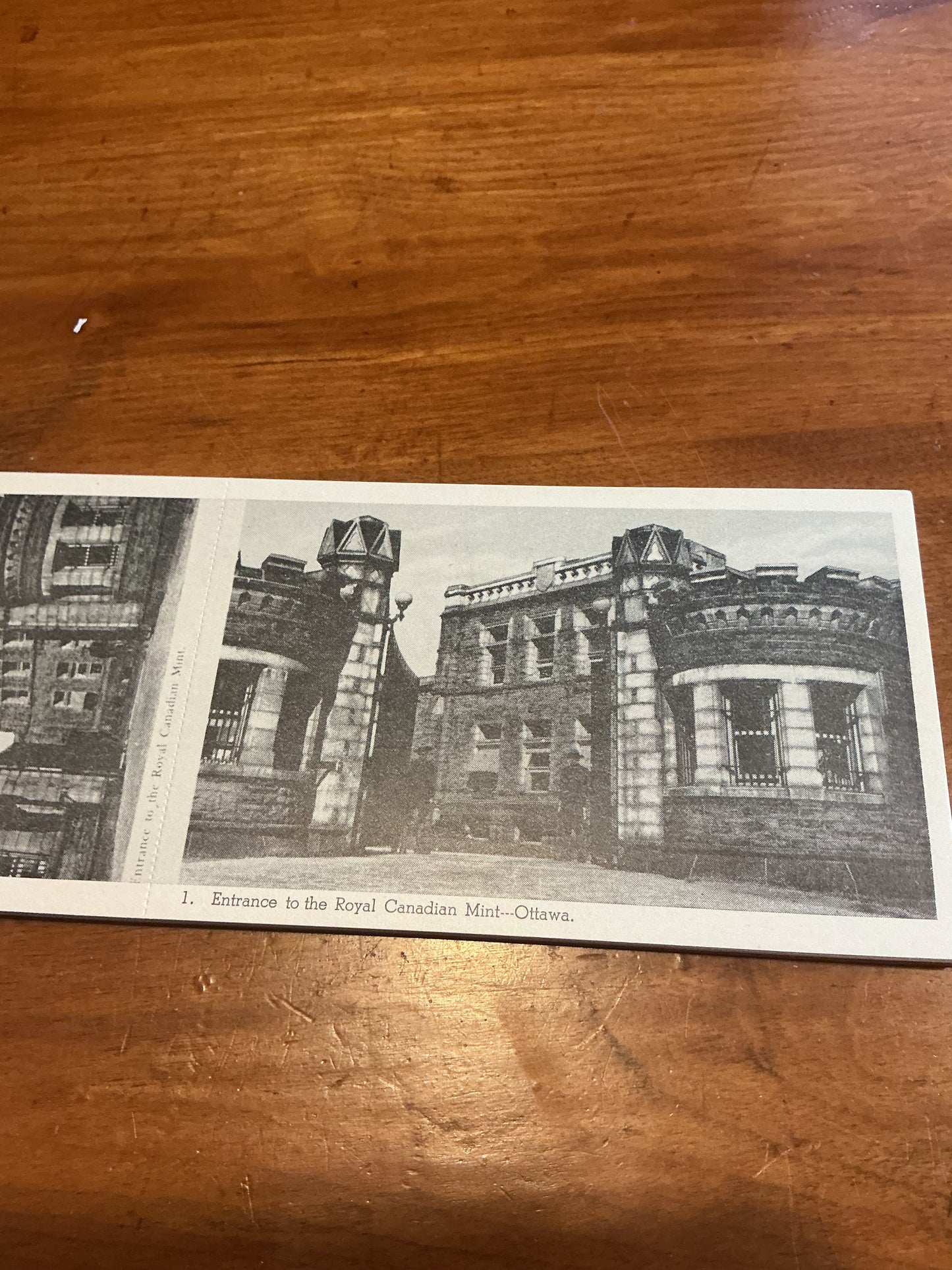 Miniature postcard album of the Royal Canadian mint Ottawa 1950s