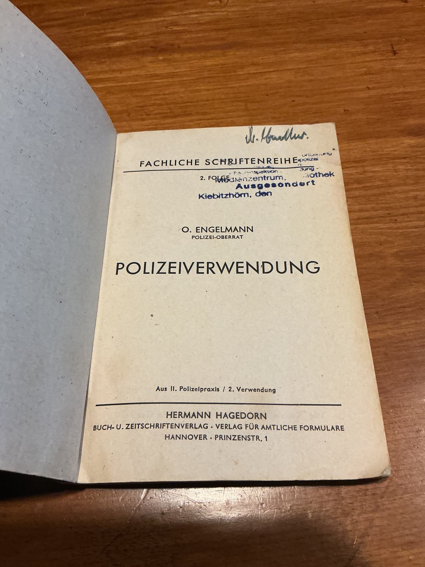 Post War German Police Tactical Manual