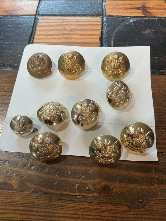 Lot of 3rd Carabiners Prince of Wales Dragoon Guards Buttons