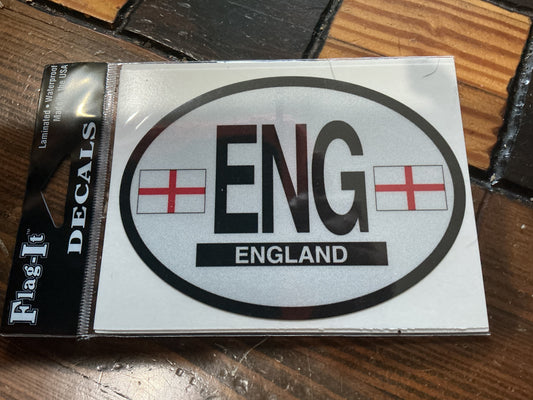 England ENG Decal/Sticker , Measures 3.5 x4.75 inches.