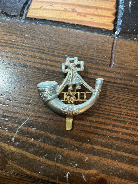 British Army cap badge for the King's Shropshire Light Infantry (KSLI)