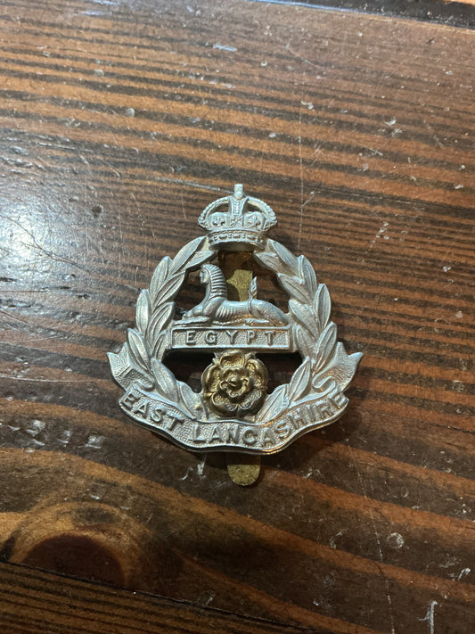British East Lancashire Regiment cap badge Kings Crown