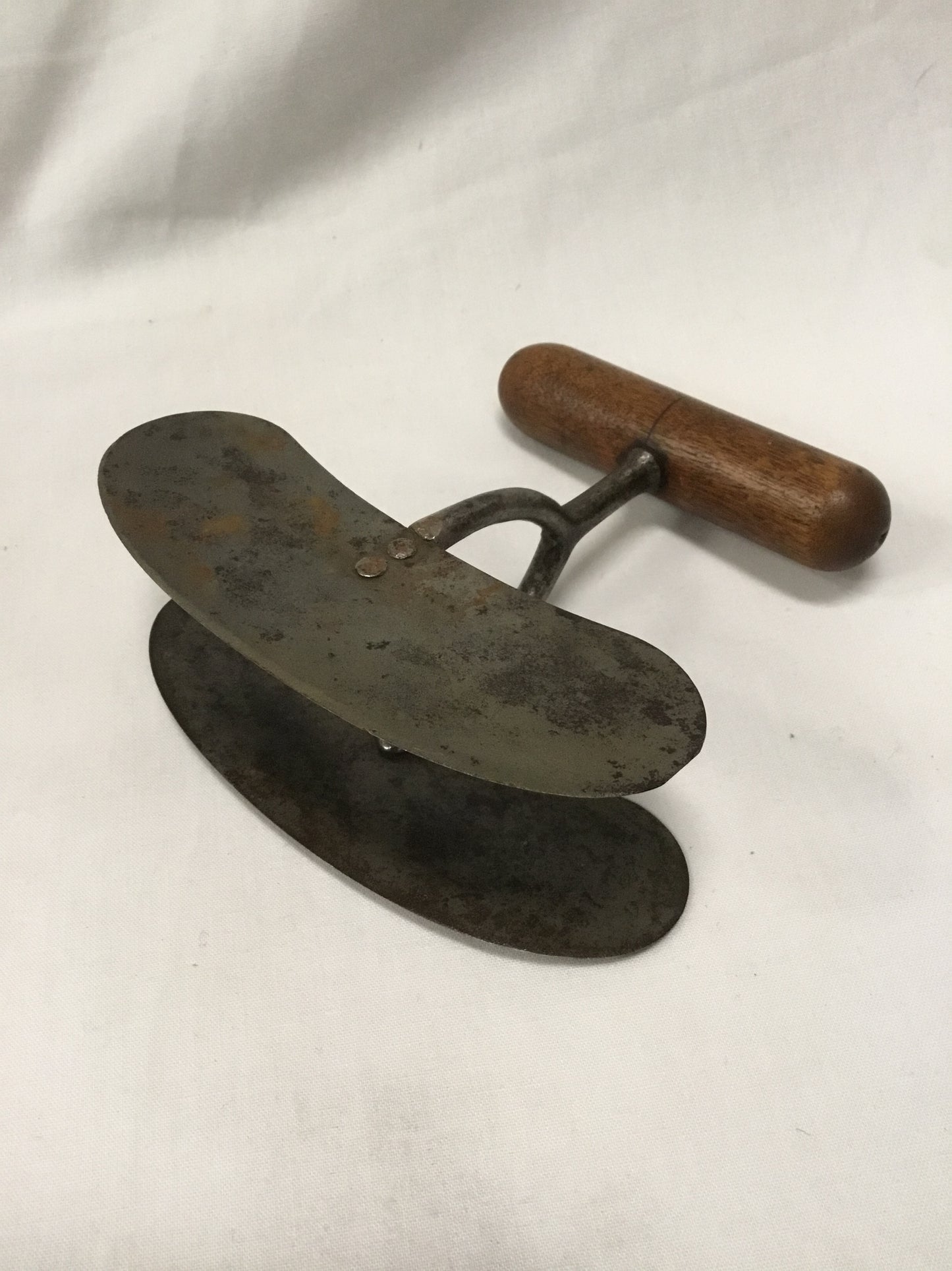 Vintage Double Food chopper , wooden handle